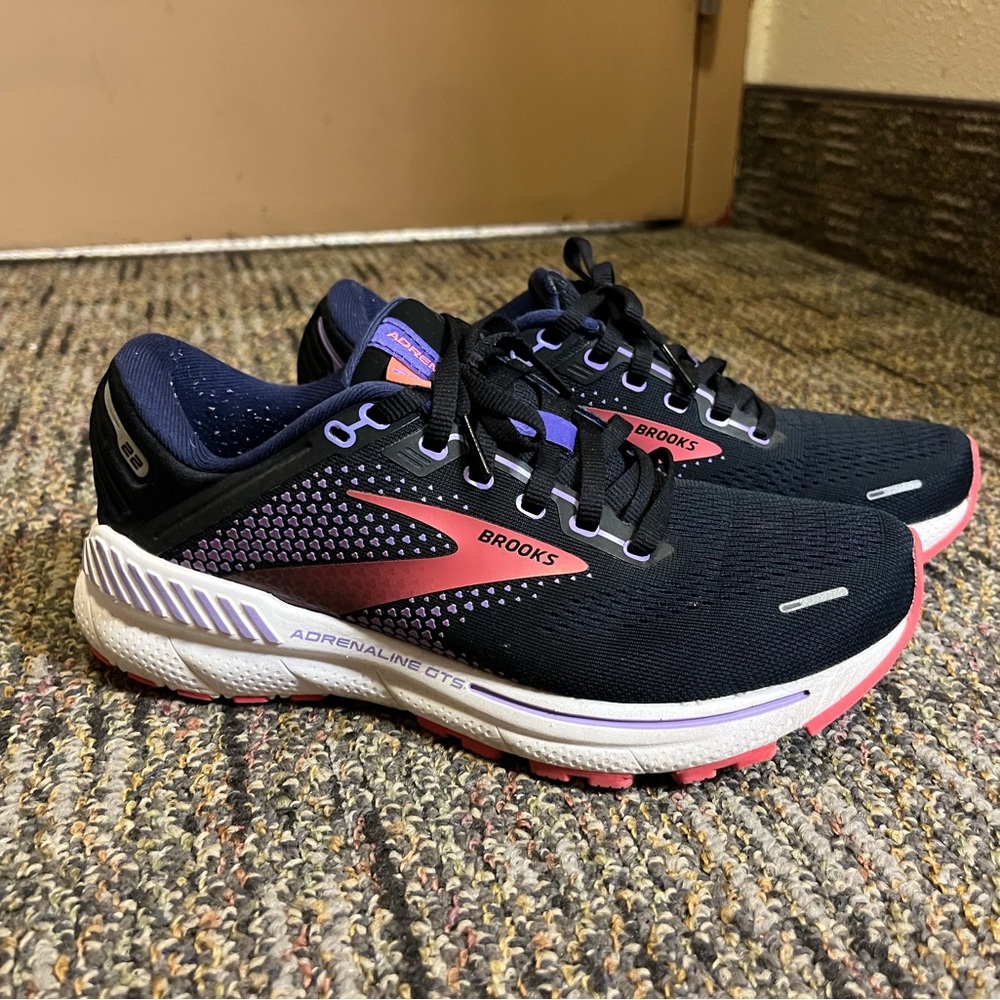 Brooks Adrenaline GTS Blue and Pink Athletic Shoes